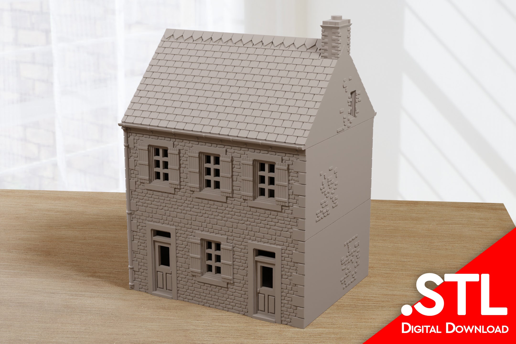 Normandy Row Cottage TS11 - Digital Download .STL Files for 3D Printin