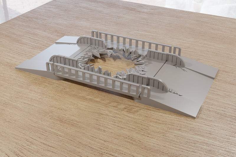 Flache Stahlbrücke - Digitaler Download. STL-Dateien für den 3D-Druck