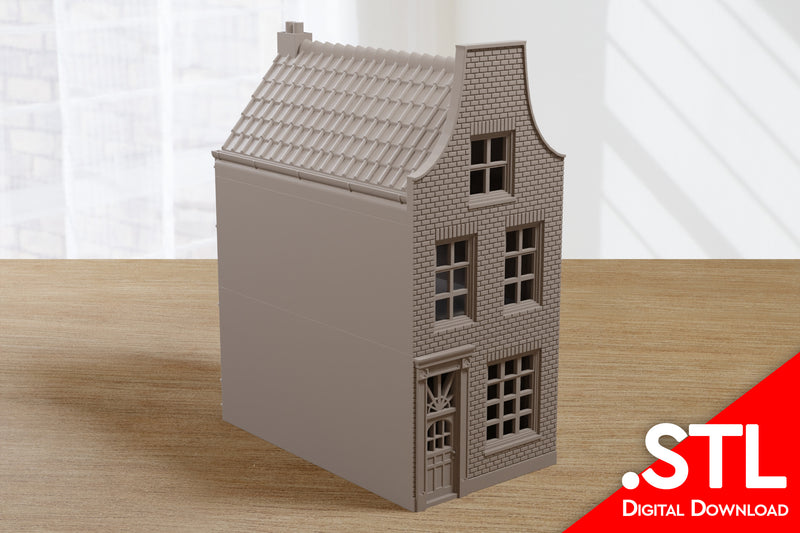 Dutch Canal Gable House - Delft 2 - Digital Download .STL file for 3D Printing