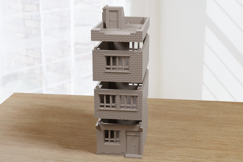 Modern Arab Urban Building MET_01 - Digital Download .STL Files for 3D Printing