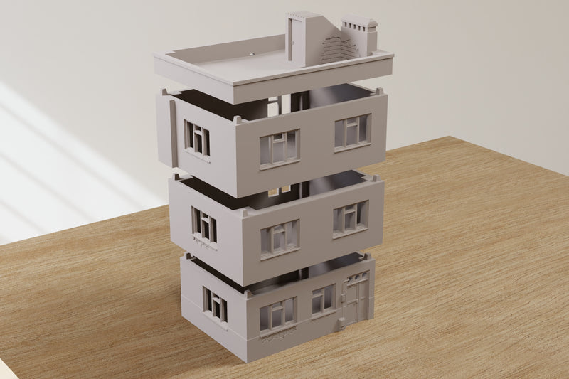 Modern Arab Urban Building MET_04 - Digital Download .STL Files for 3D Printing