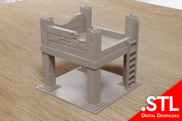 Abandoned Concrete Frame - Zona Alfa Wargaming Terrain - Digital Download .STL file for 3D Printing