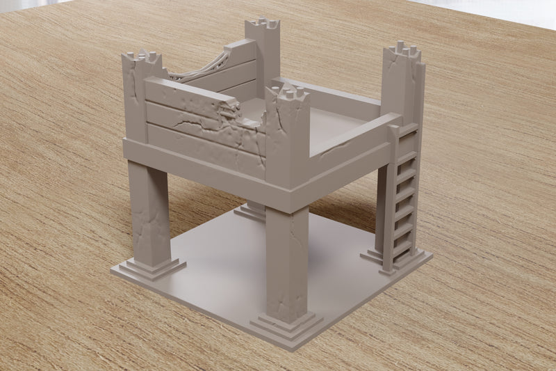 Abandoned Concrete Frame - Zona Alfa Wargaming Terrain - Digital Download .STL file for 3D Printing