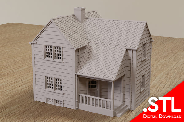 American Classic Suburban House DS3 - Digital Download .STL file for 3D Printing