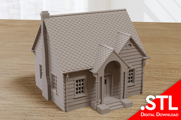 American Classic Suburban House SS1 - Digital Download .STL file for 3D Printing