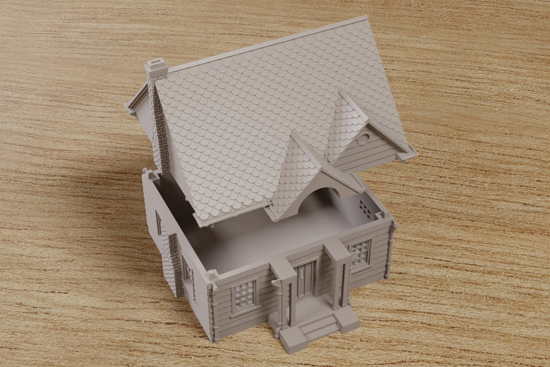 American Classic Suburban House SS1 - Digital Download .STL file for 3D Printing