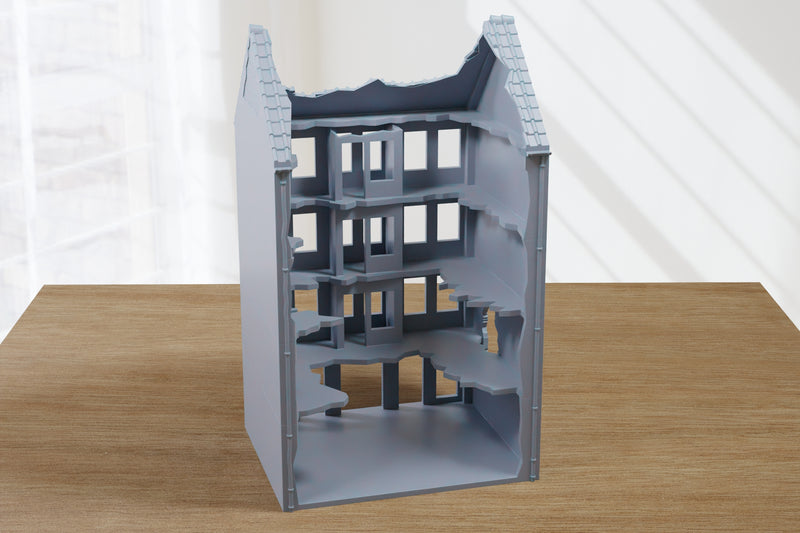 Berlin Destroyed Residential Building T1 - Digital Download .STL Files for 3D Printing