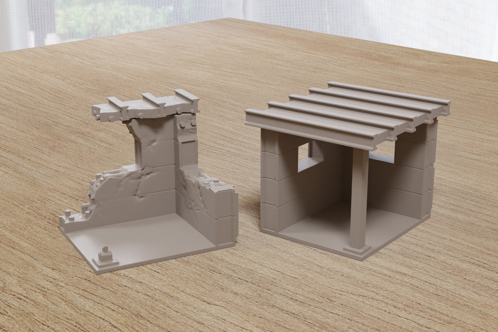 Concrete Block Guard Post - Zona Alfa Wargaming Terrain - Digital Down