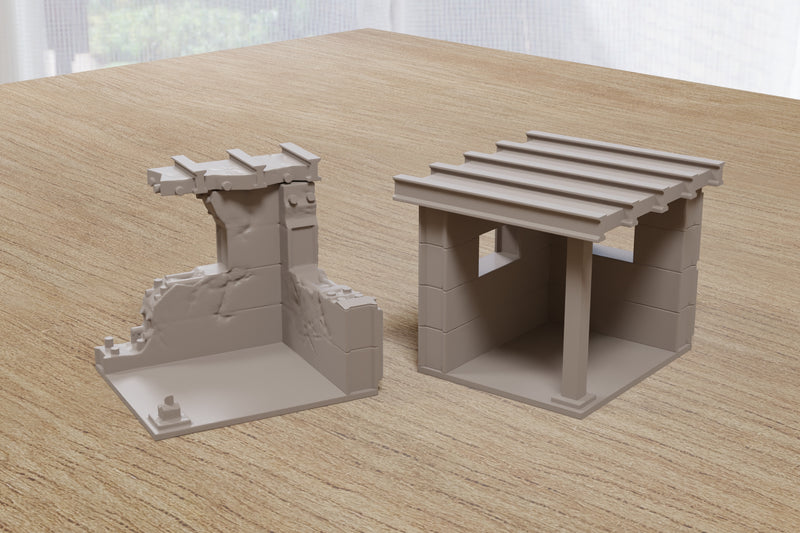 Stl Guard Post Concrete Block Guard Post - Zona Alfa Wargaming Terrain - Digital Down