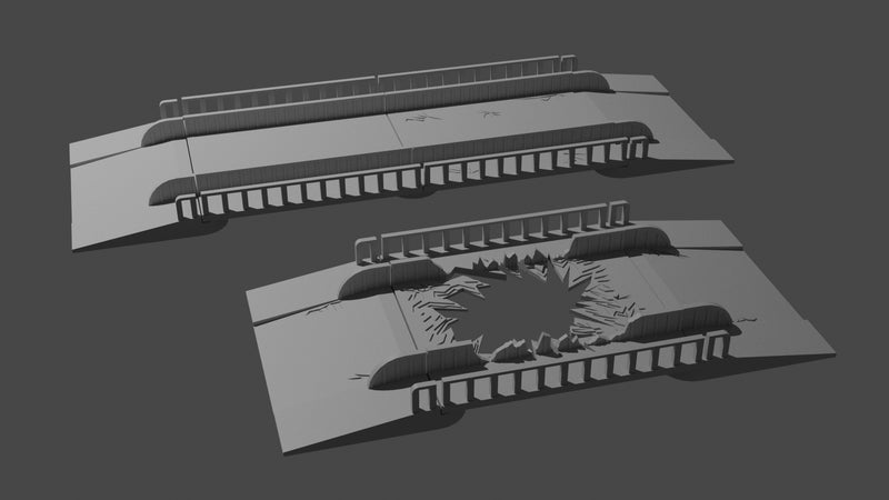 Flat Steel Bridge - Digital Download .STL Files for 3D Printing