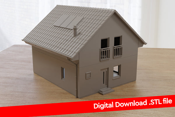 German Modern Familiy House T1 - Digital Download .STL Files for 3D Printing