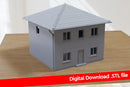 German Modern StadtVilla T1 - Digital Download .STL Files for 3D Printing