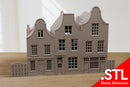 Dutch Canal Houses Delft Trio - Digital Download .STL file for 3D Printing