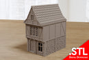 Medieval Night Life District House H1 - WW2 Miniature Wargaming Terrain - Digital Download .STL file for 3D Printing