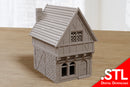 Medieval Night Life District House H3 - WW2 Miniature Wargaming Terrain - Digital Download .STL file for 3D Printing