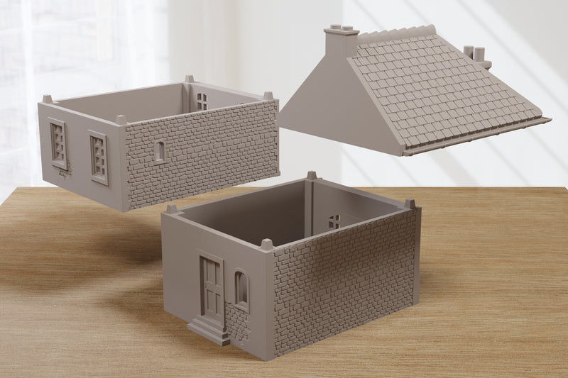 Normandy Row Cottage TS10 - Digital Download .STL Files for 3D Printing