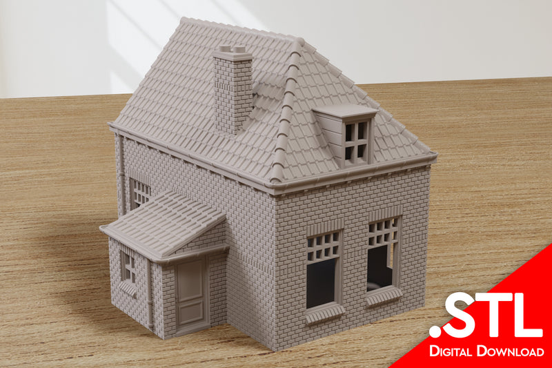 Oosterbeek Brick Row House SS01 - Operation Market Garden Inspired - Digital Download .STL file for 3D Printing