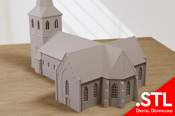 Oude Kerk Oosterbeek - Operation Market Garden Inspired - Digital Download .STL file for 3D Printing