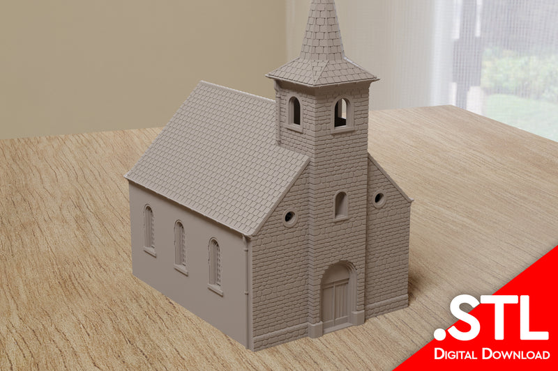 Ardennes Chapelle Sainte-Barbe – Battle of the Bulge - Digital Download .STL file for 3D Printing