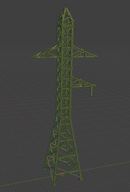 High-Voltage Power Line Mast - Digital Download .STL Files for 3D Printing