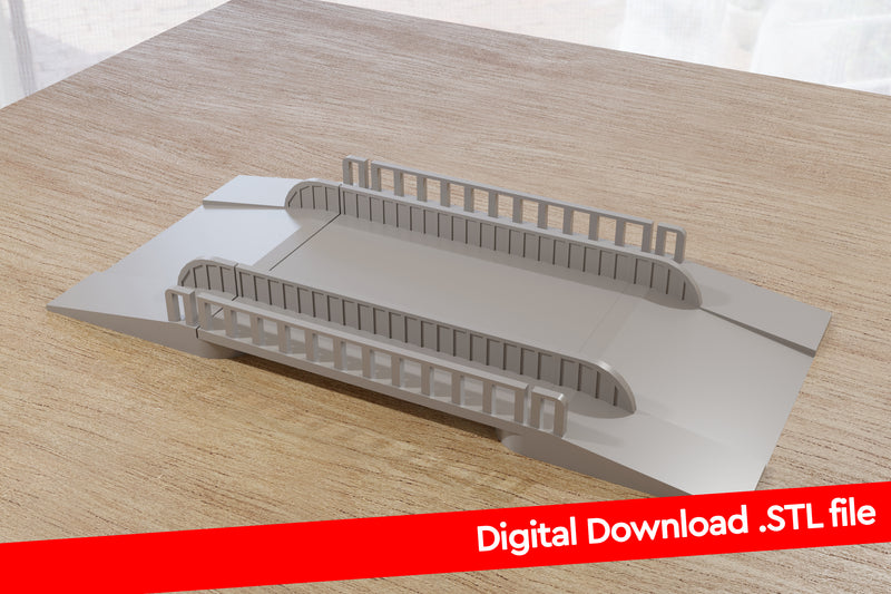 Flache Stahlbrücke - Digitaler Download. STL-Dateien für den 3D-Druck