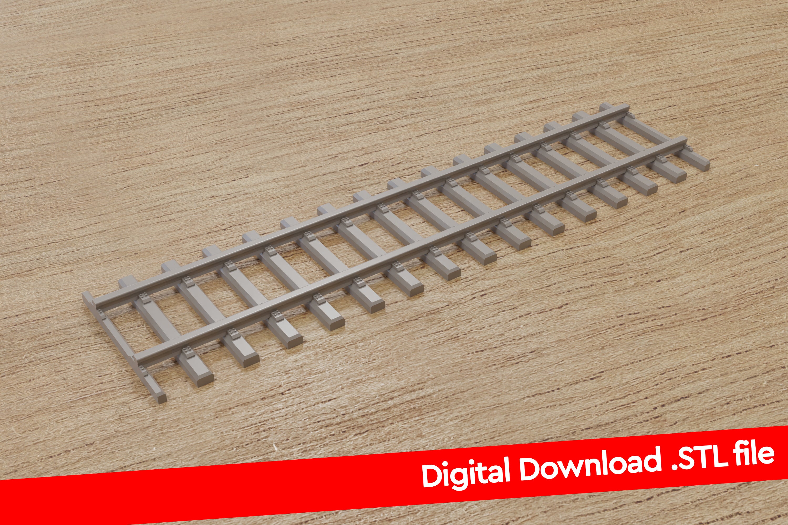 3d Model Train Set Ramp Train Track Straight - Digital Download .STL Files for 3D Printing