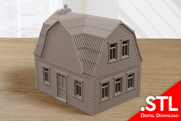 Ukrainian Surbuban / Village House USH_02 - Digital Download .STL Files for 3D Printing