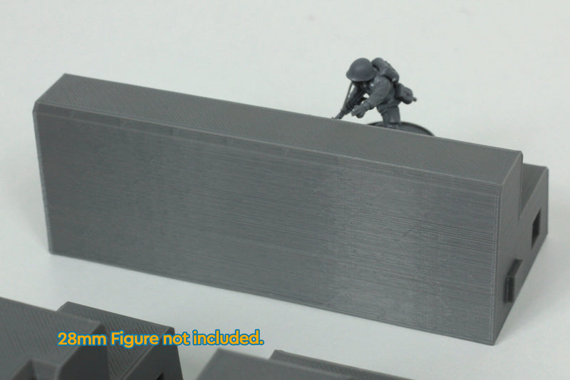 Atlantic Wall Concrete Defense Line - 28mm 20mm 15mm Tabletop Wargaming Terrain Bolt Action - Flames of War