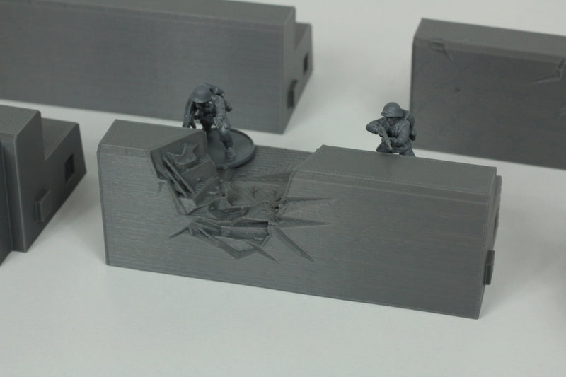 Atlantic Wall Concrete Defense Line - 28mm 20mm 15mm Tabletop Wargaming Terrain Bolt Action - Flames of War