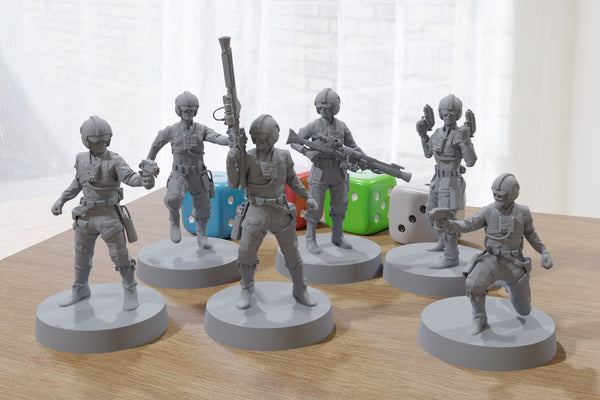 Rebel Pilots - Star Wars Legion 35mm Proxy Miniature for Tabletop RPG