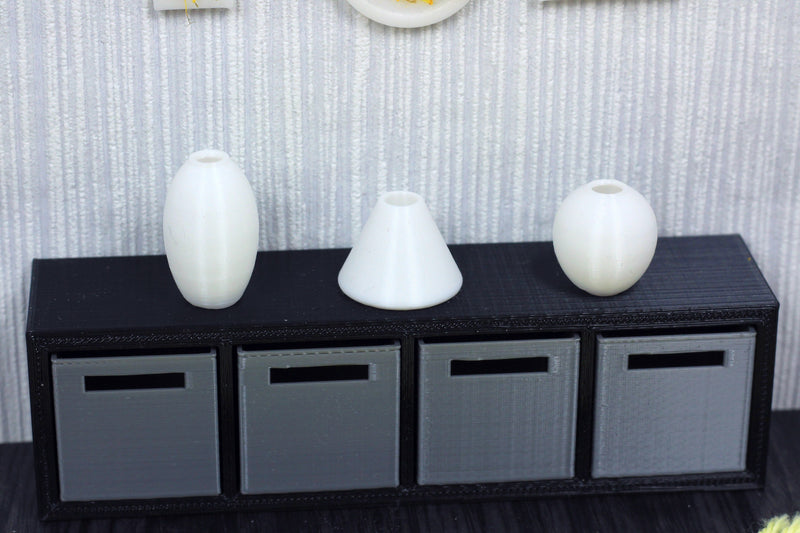 Set of Three Small Vases - Dollhouse Miniature 1:12 Miniature Dollhouse Furniture