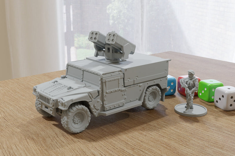 Armed Humvee (Hummer) - Miniature Gaming Tabletop RPG - 28mm Vehicle