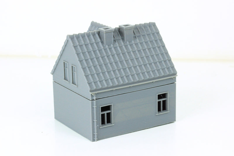 German Single Storey House - Tabletop Wargaming Terrain - Miniature Gaming - 3D Printed