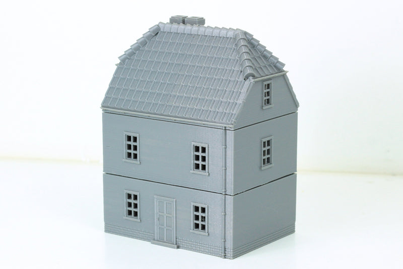 German Traditional Double Storey House - Tabletop Wargaming Terrain - Miniature Gaming - 3D Printed