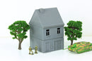German House with Garage - Tabletop Wargaming Terrain - Miniature Gaming - 3D Printed