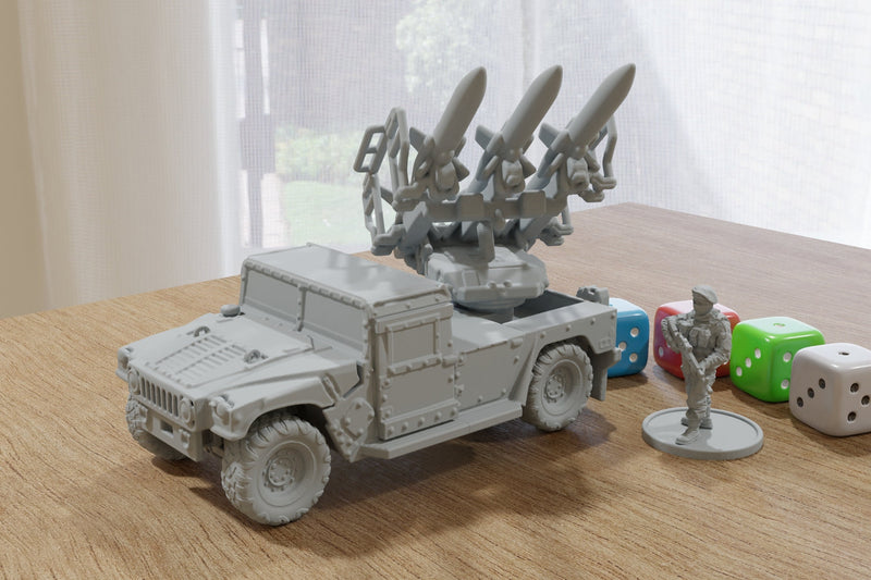 Armed Humvee (Hummer) - Miniature Gaming Tabletop RPG - 28mm Vehicle