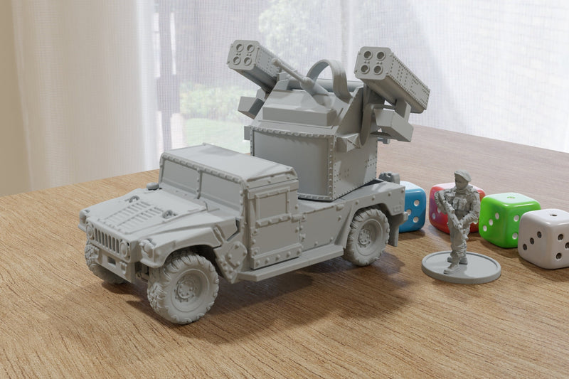 Armed Humvee (Hummer) - Miniature Gaming Tabletop RPG - 28mm Vehicle