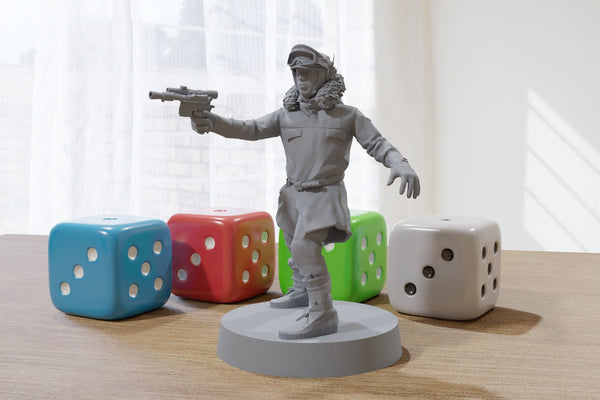 Han Solo - Battle of Hoth - Star Wars Legion 35mm Proxy Miniature for Tabletop RPG