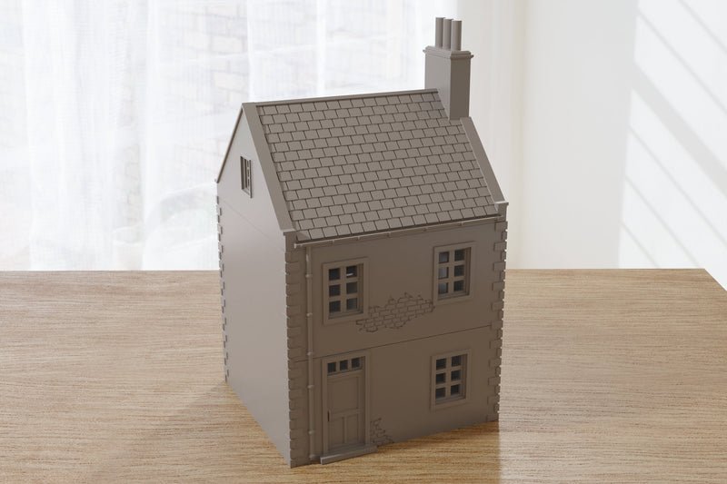 Normandy French Village House DS-T7 (VOLUME 2) - Tabletop Wargaming Terrain | Destroyed - Intact | 3D Printed Miniature | Flames of War