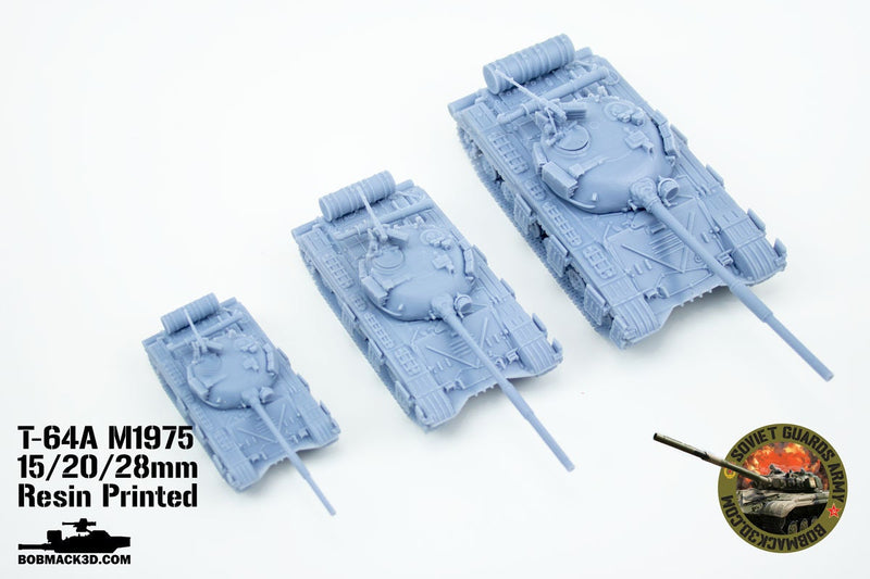 T-64A Main Battle Tank | 28mm / 20mm / 15mm Wargaming Vehicle Compatible with Team Yankee