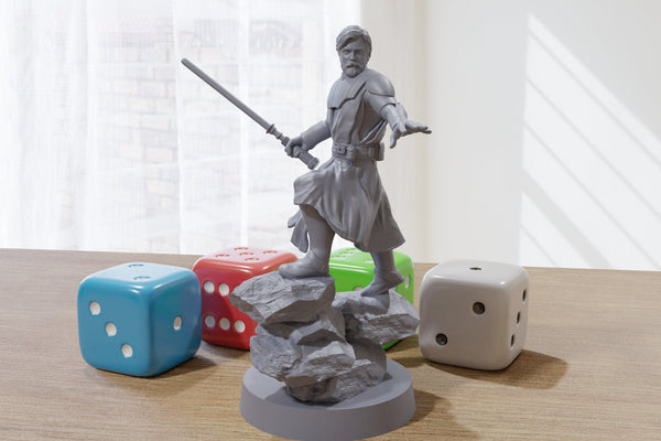 Obi Wan - Hero Pose - Star Wars Legion 35mm Proxy Miniature for Tabletop RPG