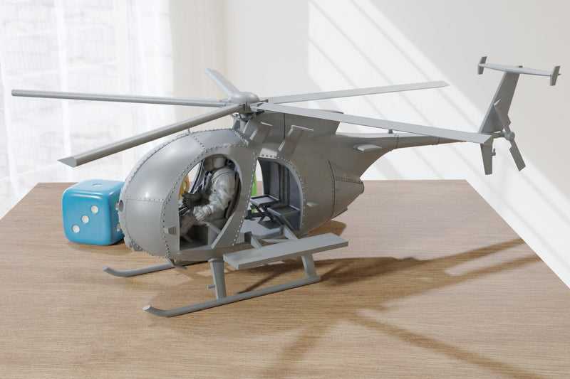 Killer Egg - Boeing MH-6M Little Bird - Modern Wargaming Miniatures for Tabletop RPG - 28mm Scale Helicopter