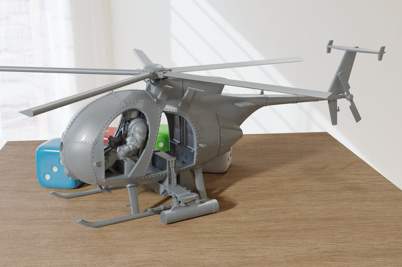 Killer Egg - Boeing MH-6M Little Bird - Modern Wargaming Miniatures for Tabletop RPG - 28mm Scale Helicopter