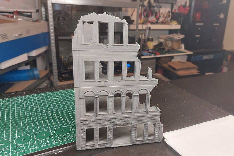 Stalingrad Ruined Store SRH MST3 - Tabletop Wargaming WW2 Terrain | Miniature 3D Printed Model | Flames of War & Bolt Action