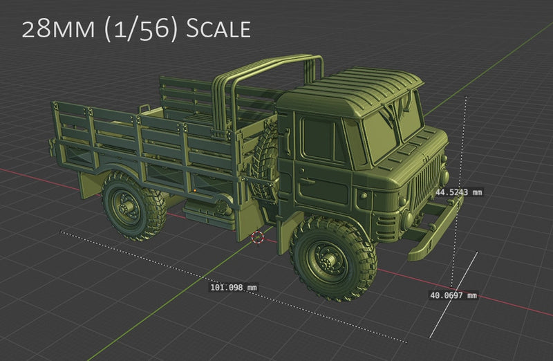 GAZ-66 Soviet (off-road) military truck | 28mm / 20mm / 15mm Wargaming Vehicle Compatible with Team Yankee