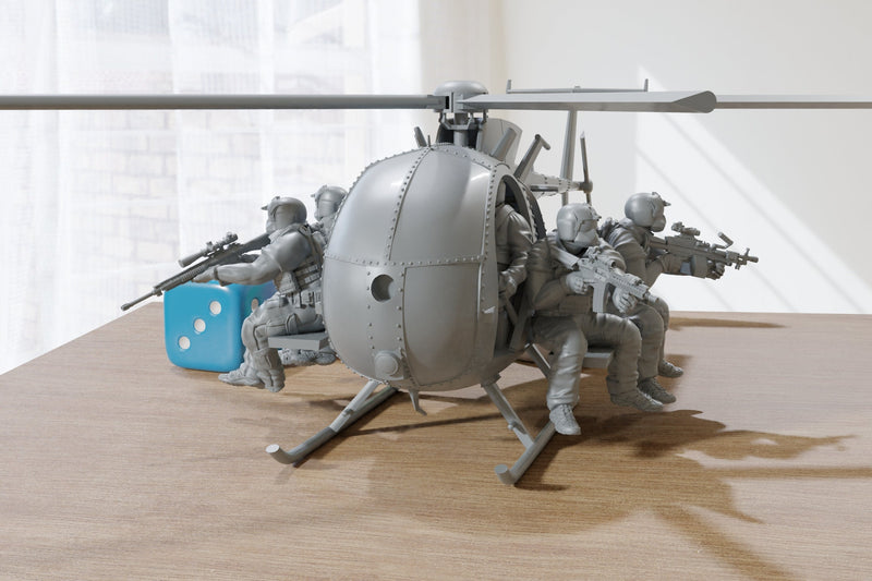 Killer Egg - Boeing MH-6M Little Bird - Modern Wargaming Miniatures for Tabletop RPG - 28mm Scale Helicopter