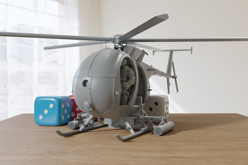 Killer Egg - Boeing MH-6M Little Bird - Modern Wargaming Miniatures for Tabletop RPG - 28mm Scale Helicopter