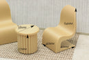 Curvy Chair Set - Dollhouse Miniature 1:12 Miniature Dollhouse Furniture - 3D Printed Wood