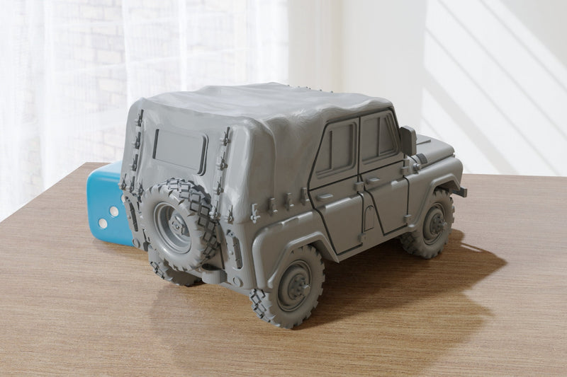 UAZ 469 - Soviet Off-Road Car | ZONA ALFA Miniature | 28mm / 20mm / 15mm Wargaming Vehicle