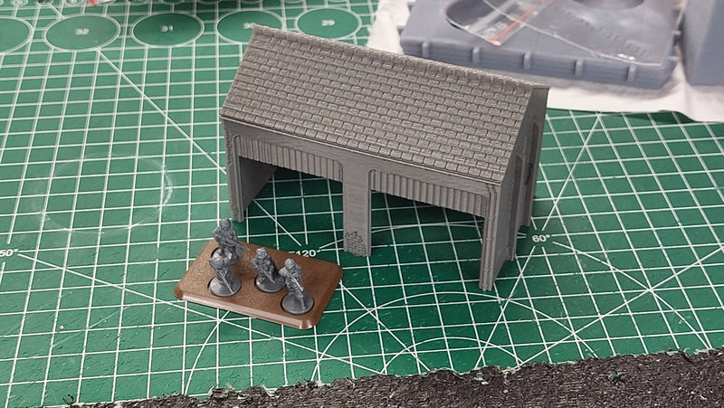 Truck Garage - Tabletop Wargaming WW2 Terrain | Miniature 3D Printed Model | Flames of War - Chain of Command